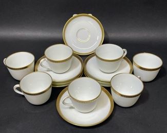 VINTAGE RICHARD GINORI ITALIANA FINE PORCELAIN set of 8 coffee or tea cups and
