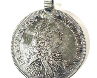 Regensburg 1754 1 Thaler Cityscape Antique German Silver Coin