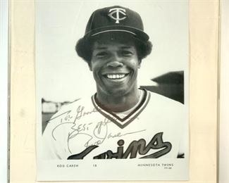 Rod Carew Minnesota Twins Baseball Autographed Photo