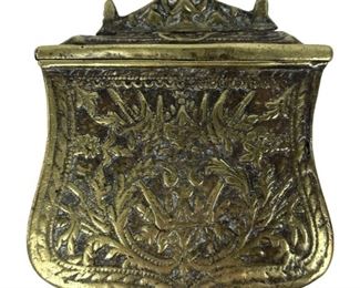 Antique 19th Century Ottoman Brass Cartridge Container