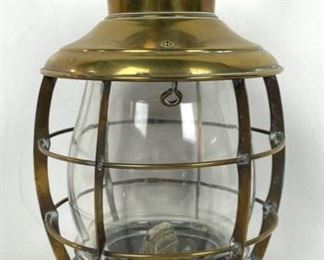 Antique Perkins Marine Lamp & HDWE Corps Brass Railroad Lantern