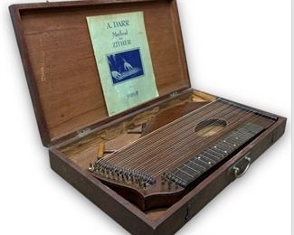 Vintage German Made AutoHarp/Zither w/ An Illegible Label That May Read: Derfertigt Sorl Votter, Bironten