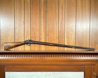 ANTIQUE LONG RIFLE  |  Stamped indistinctly, possibly "EAKIN" - l. 57 in.