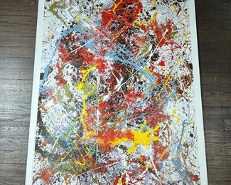 JACKSON POLLOCK LITHOGRAPH  |  Jackson Pollock Number 31 poster printed by Multipla, SPA, Italy also marked "ARS New York", unframed - w. 32 x h. 46 in.