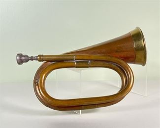 FANCY BUGLE  |  Brass and copper, with a separate mouthpiece - l. 11 in.