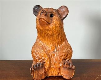 TUTTLE CARVED BEAR  |  Signed title on the base - h. 12 in.