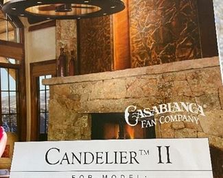 Casabianca Candelier II fan + chandelier. This item will require a professional to remove, scaffolding needed.  
