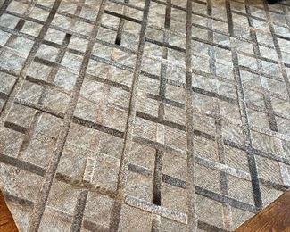 Ben Soleimani for Restoration Hardware rug with hide striping. 10' x 13' 11"  