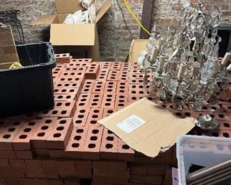 Ton of bricks! Glass chandelier 