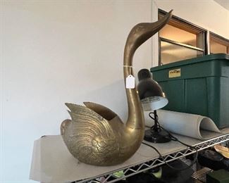 Bronze swan