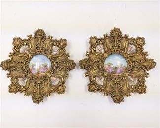 Fragonard Brass Frame Plaques