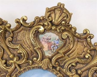 Brass frame with Porcelain inserts