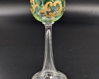 Moser style blown glass stem