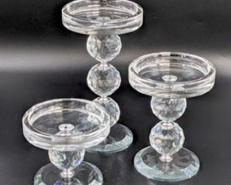Crystal candle holders