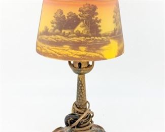 Aladdin Reverse Painted lamp