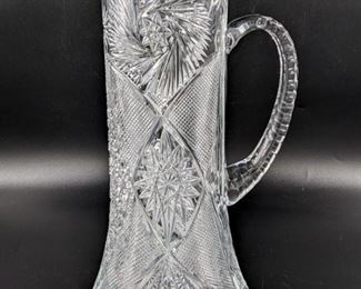 Cut glass pitcher