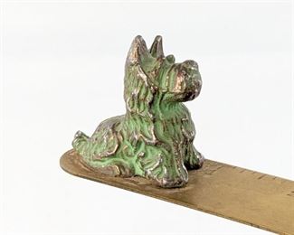 Bronze scottie dog letter opener 