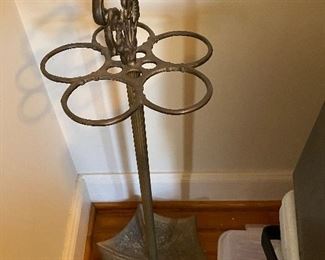 Amazing brass umbrella stand.
