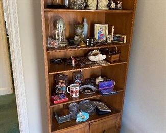 Super cool Heritage mid century corner bookshelf.