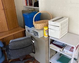 That rolling cart is cute.