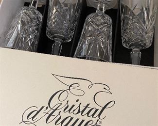 Lead crystal glassware.