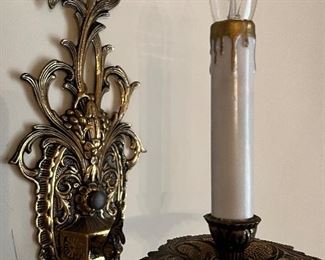 Vintage Brass Sconce pair