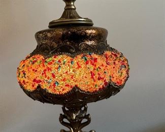 Stunning Vintage Lamps pr w Original Shades