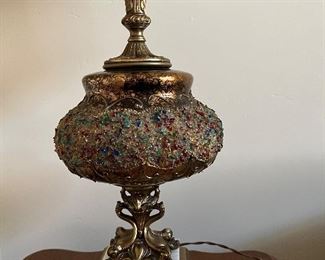 Stunning Vintage Lamps pr w Original Shades