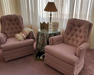 Vtg Les Brown Swivel Rockers x 2