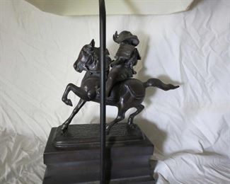 Frederick Cooper Japanese Warrior bronze Table Lamp    16" W x 8" D x 17" Tall 