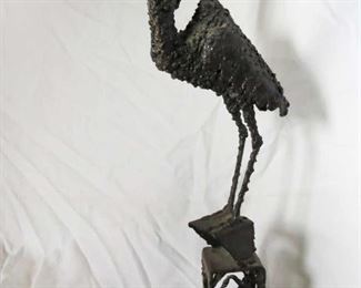 One of two  Bucha Brutalist Heron Bird sculptures.  Approx 16" tall