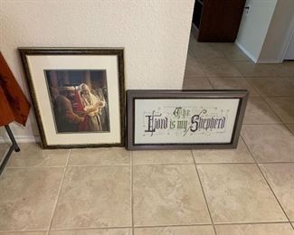 - The Lord is my Shepherd needlework $25
- The Christ child $50