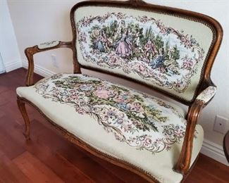 Beautiful tapestry double chair loveseat