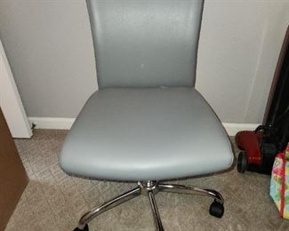 Gray vinyl desk chair