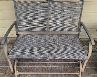 Slider "love seat" patio bench