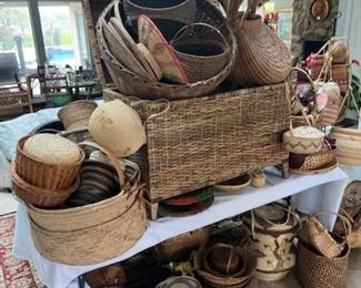 Baskets from around the world including Indonesia & Venezuela ~ All colors, shapes and sizes. The majority are hand woven
