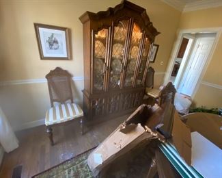 #9	Drexel 2 piece china cabinet 60x54x26-84	 $175.00 			
