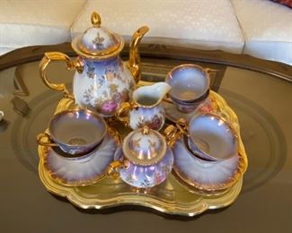 #19	Kunst-Palette Regnitzlosau K+T from Bavaria Germany 15 piece tea set 	 $100.00 			
