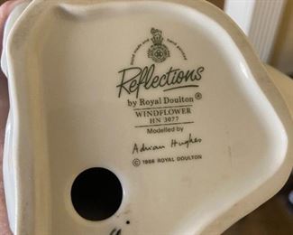 #23	Reflections by Royal Daulton Windflower HN 3077 statue of lady with flowers	 $75.00 			
