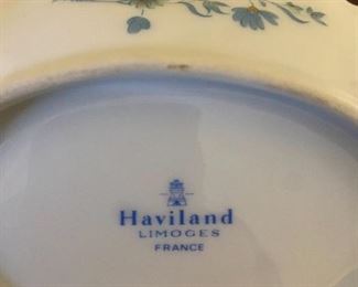 #27	Haviland Limoges France blue and white candy dish basket 	 $25.00 			
