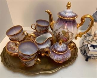 #51	Kunst-Palette Regnitzlosau K+T from Bavaria Germany 15 piece coffee  set 	 $100.00 			
