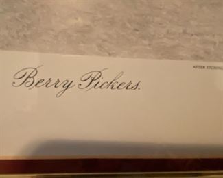 #38	berry picker framed print 	 $25.00 			
