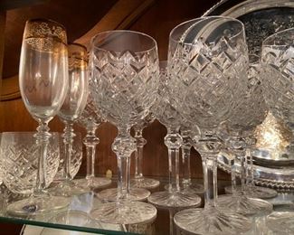 #62	Waterford	Waterford Crystal "Powerscourt" Old Fashion 3.5" qty 8	 $180.00 			
#63	Waterford	Waterford Crystal "Powerscourt" Water Goblets 7 5/8" Qty 9	 $180.00 			
#64	Waterford	Waterford Crystal "Powerscourt" Hock Wine 7.5" qty 8	 $200.00 			
#65	Waterford	Waterford Crystal "powerscourt" Claret Wine 7 1/8" Qty 12	 $240.00 			
