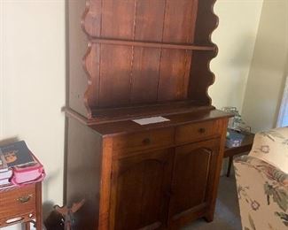 #54  antique wood china cabinet  with 2 drawers and 2doors and hutch 44x19x36 -85.5	 $175.00 			
(this is located at Maxwell place apartments ) pu by appointment 