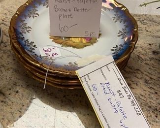#47	china	Kunst palette bread and butter plates 5 pieces 	 $60.00 			
