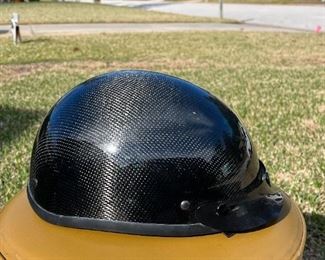 NEWDOT Daytona Skull Cap - Grey Carbon Fiber Helmet