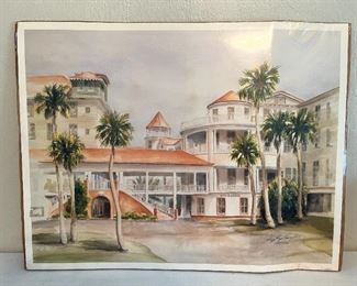 The Ormond Hotel, signed by artist Suzy Leeja Carrington, numbered 1300/1992