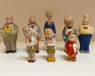 Antique German Bisque Cartoon Character Nodders