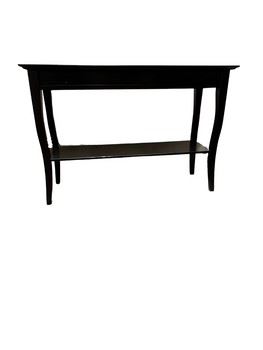 $100       Pier1 Imports Curved Leg Black Console Sofa Table MA158-12        Description: A simple slim console table with an aesthetically pleasing classic design is the piece of furniture that can complete a room. A slightly smaller size than the average console table it's just right to place in most spaces.  This wooden table features four sturdy yet elegant cabriole legs.

Dimensions: 44 x 16 x 29. 5 H in

Condition: Item is in very good condition with only minor superficial signs of wear associated with age and use. 

Location: Local pick up only West Linn, OR. Located in the garage for easy access. Visit our "Need a shipper" tab or contact us for shipper suggestions.       https://goodbyhello.com/products/copy-of-martha-stewart-for-bernhardt-end-table-ma158-11?_pos=6&_sid=4b6b24362&_ss=r    