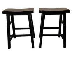 $60      Pair of 24 in Black Saddle Counter Stools MA158-1      Description:  This simple, clean line black wooden saddle barstool compliments any room.
Dimensions: 17.5 x 9 x 24H in
Footrest on front and back
Black finish
Contoured saddle seat
Condition: Items are in very good condition with only minor superficial signs of wear associated with age and use. 
Location: Local pick up only West Linn, OR. Located in the garage for easy access. Visit our "Need a shipper" tab or contact us for shipper suggestions.        https://goodbyhello.com/products/pair-of-black-counter-stools-ma158-1?_pos=17&_sid=4b6b24362&_ss=r